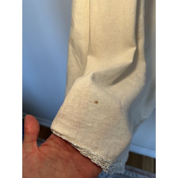 Cream Bandolino V Neck Dress Size 8 - Picture 8 of 9